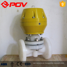 válvula neumática de control de gas pvdf